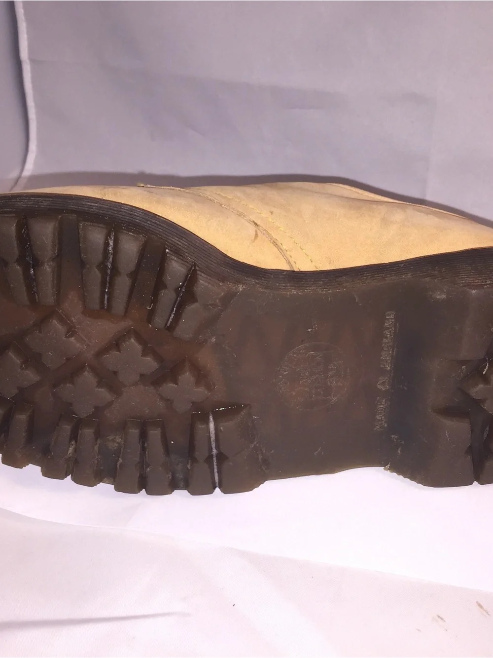 VTG Dr Martens Made In England 1461 Tan Nubuck Lace-Up Oxfords UK 5 / US 7-Women